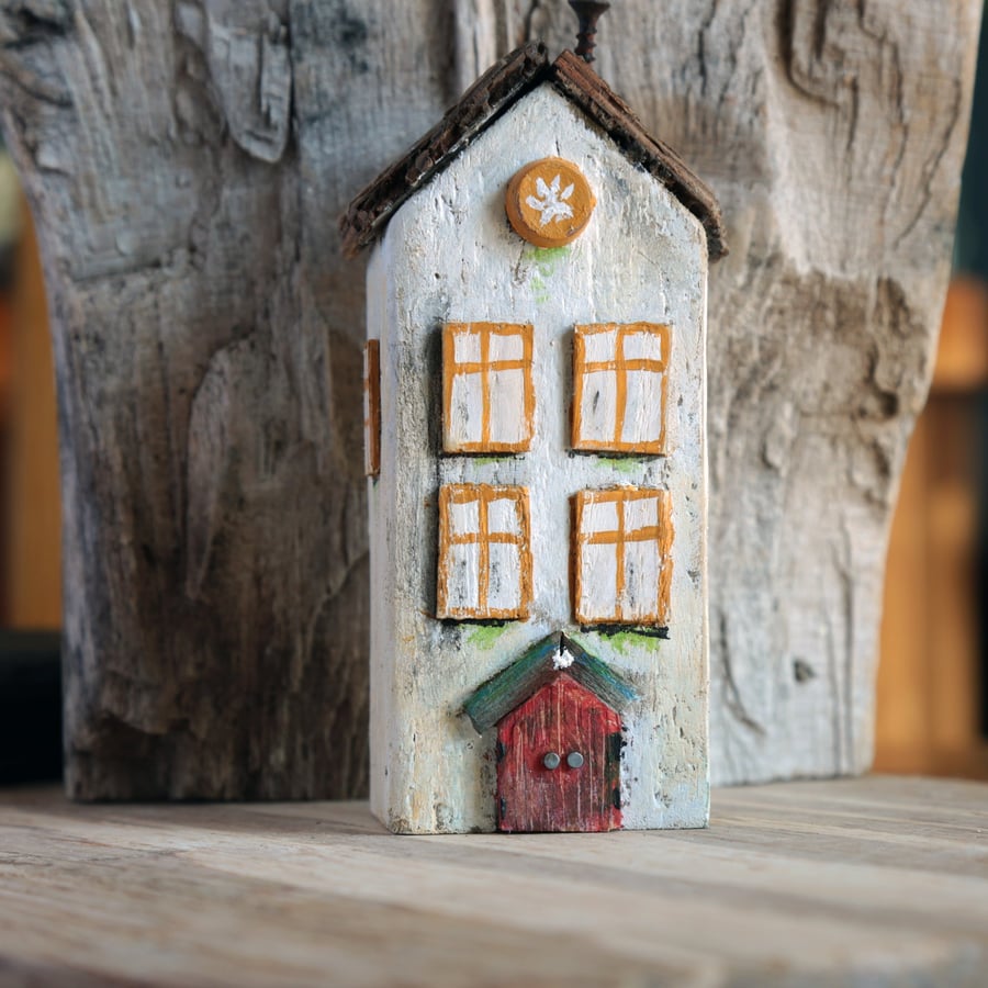 Wonky Driftwood Hoose, Driftwood Art from Scotland No23