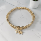 Gold Filled Star Charm Stretch Bracelet Set