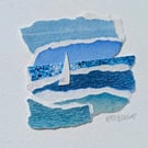 Turn the Tide - Original miniature collage. Unmounted 