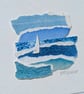 Turn the Tide - Original miniature collage. Unmounted 