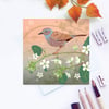 Hedge Sparrow or Dunnock Card - British Bird, Eco Friendly, FSC card