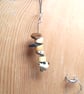 Healing Crystal Earrings Black Obsidian,Dalmatian Jasper Stone,Tigers Eye  - Image 6