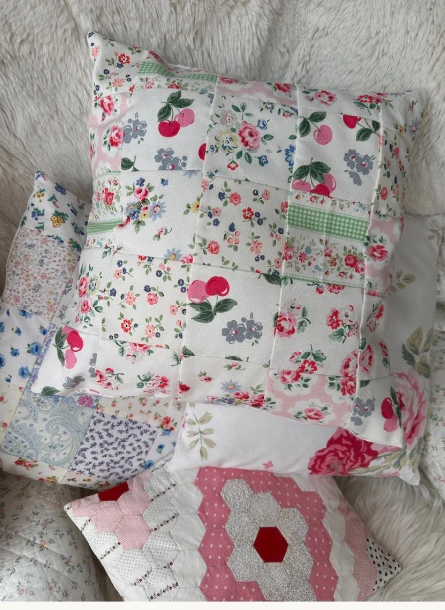   Patchwork Cushion  In Cath Kidston Fabrics 