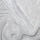 crushed velvet fabric material soft stretch white 1 metre
