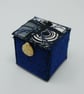 Harris Tweed fabric box with textile art lid - Image 5