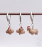 Tiny Glass Chicken Stitch Marker - Image 2
