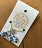 Delftware inspired stitch markers with lobster clasp - set of 3 