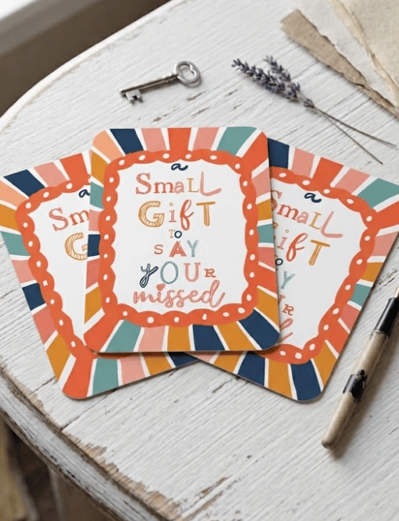 A Small Gift to Say You're Missed - Thinking of You Postcard & Note Cards