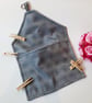 Blue and silver dot clip on peg bag - Image 7