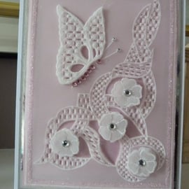 Modern Butterfly Parchment Card