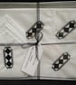 Napkins  Art Deco Embroidered Design Set of 4 in Presentation Box - Image 1