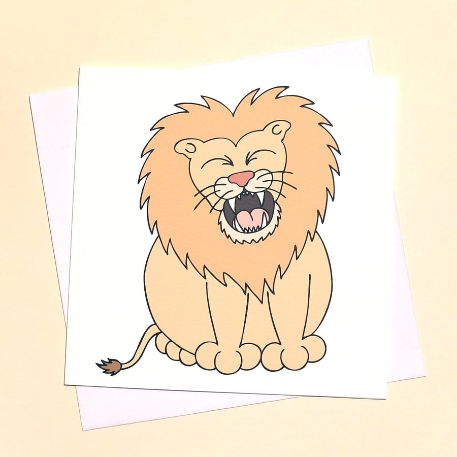 Lion Card - You're Roarsome - Leo birthday card or general greetings card Q-RSM