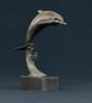 Leaping Dolphin Animal Statue Small Bronze Resin Sculpture - Image 2