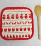Pot holder, pan holder, quilted, Christmas - Image 3