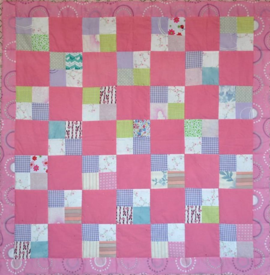 Lap scrap patchwork quilt