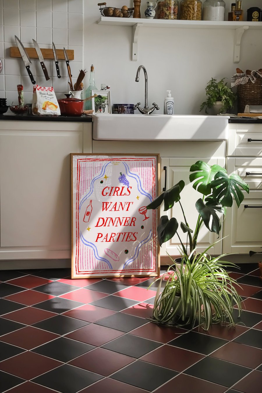 Girls Want Dinner Parties  Art Print Poster