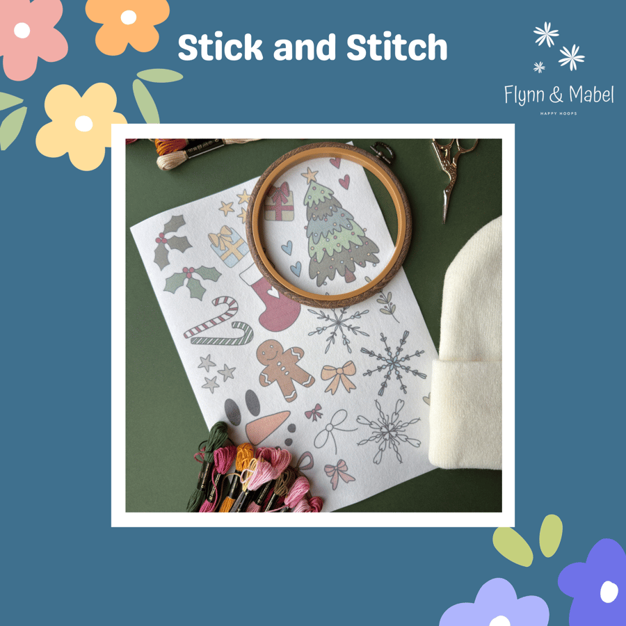 Stick and Stitch Christmas Embroidery Designs