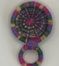 Glasses Holder Brooch - Carnival Pink and Green