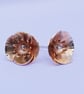 Gold Welsh Poppy Earrings: 9ct Gold with Sterling Silver - Image 1