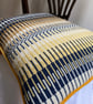 Rosanna cushion: Golden & Midnight Blue. Handwoven in Wales - Image 2