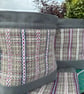SOLD Cariad Bag - Berry range. Damson & Prussian Blue. Handwoven in Wales - Image 8