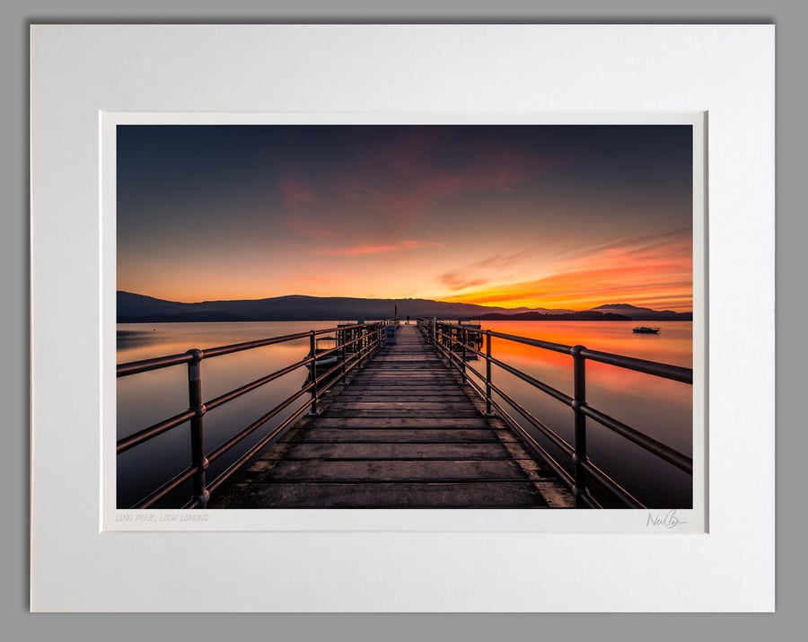 Luss Pier Loch Lomond Scotland - A3 (50x40cm) Unframed Print