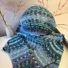 Ladies Beret, snood and wrist warmers.