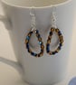 Fire polished glass loop earrings - Image 3