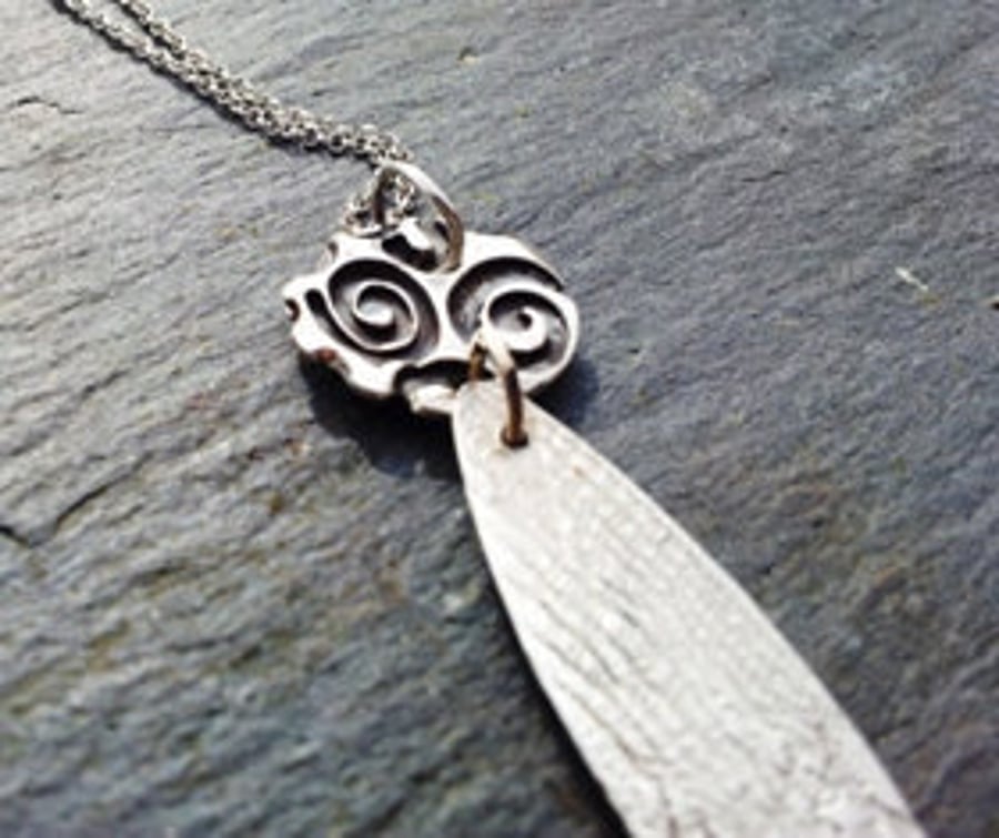 Handmade Swirl Silver Pendant