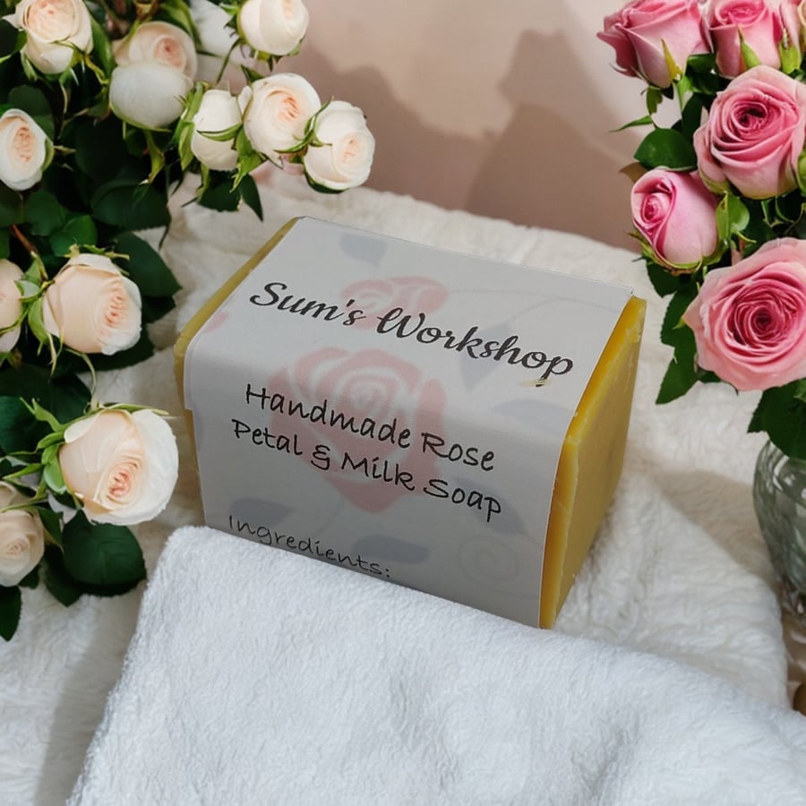 Handmade Rose Petal and Milk Soap