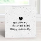 Spooky Anniversary Greeting Card, Alternative Partner Card.