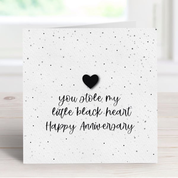 Spooky Anniversary Greeting Card, Alternative Partner Card.