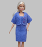 KNITTING PATTERN PDF Lavender Cardigan for Doll - Image 4