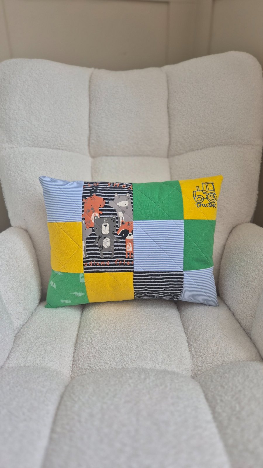 Baby Clothes Memory Pillow, Quilted Keepsake Cushion Handmade Custom Gift