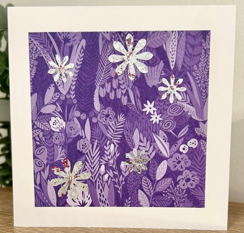 Purple and Silver Card