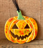 Yellow ceramic pumpkin decoration - Image 3