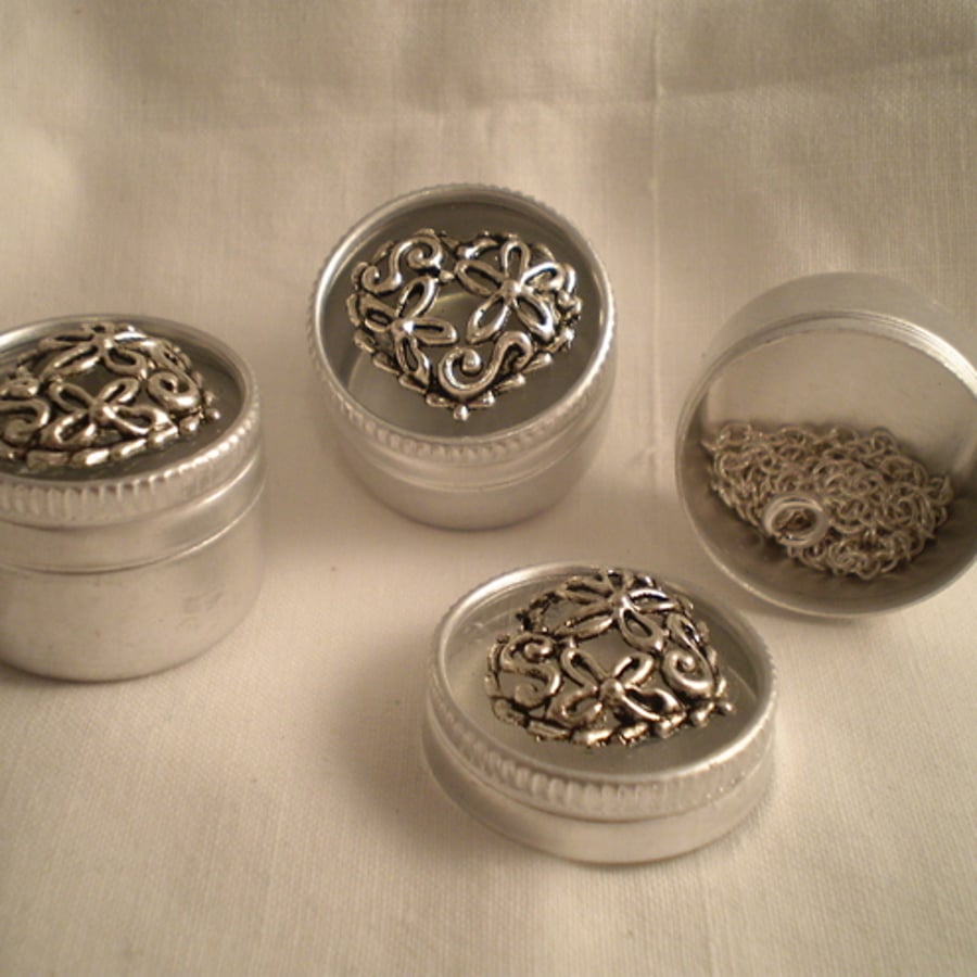 Steampunk Heart Trinket/Gift Tins x 3