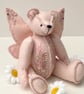 Fairy artist bear, hand embroidered OOAK collectors teddy bear
