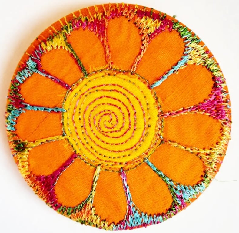 Flower Pocket Mirror 58mm Fabric Pocket Mirror Handbag Accessory