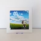 Digital Art Print - Cat-Cloud Country