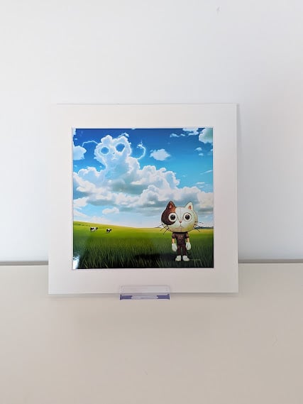 Digital Art Print - Cat-Cloud Country