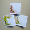 set of three hand painted greetings cards ( ref FA 138 A2)