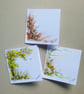 set of three hand painted greetings cards ( ref FA 138 A2)
