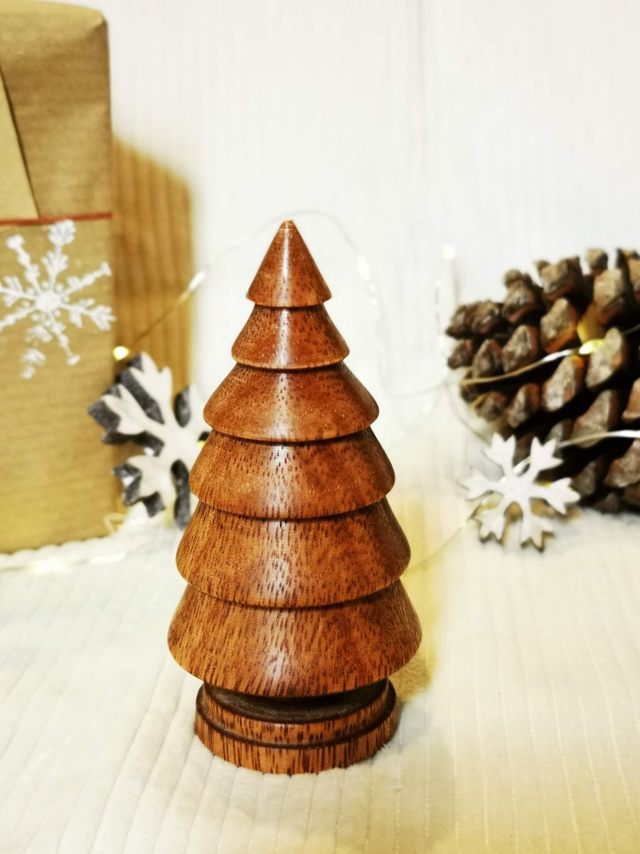 Wood turned Gombe Christmas tree