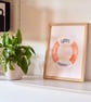 Love Cornwall Lifebuoy Ring A4 Art Print - Image 7