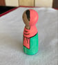 Malala Yousafzai Handpainted Wooden Peg Doll - inspirational women - Image 3