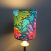 Vibrant Rainbow of Exotic flowers 60s 70s  vintage fabric Lampshade option 