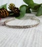 Silver Cuff - Embossed Abstract Pattern with Antiqued Finish. Size Medium - Image 2