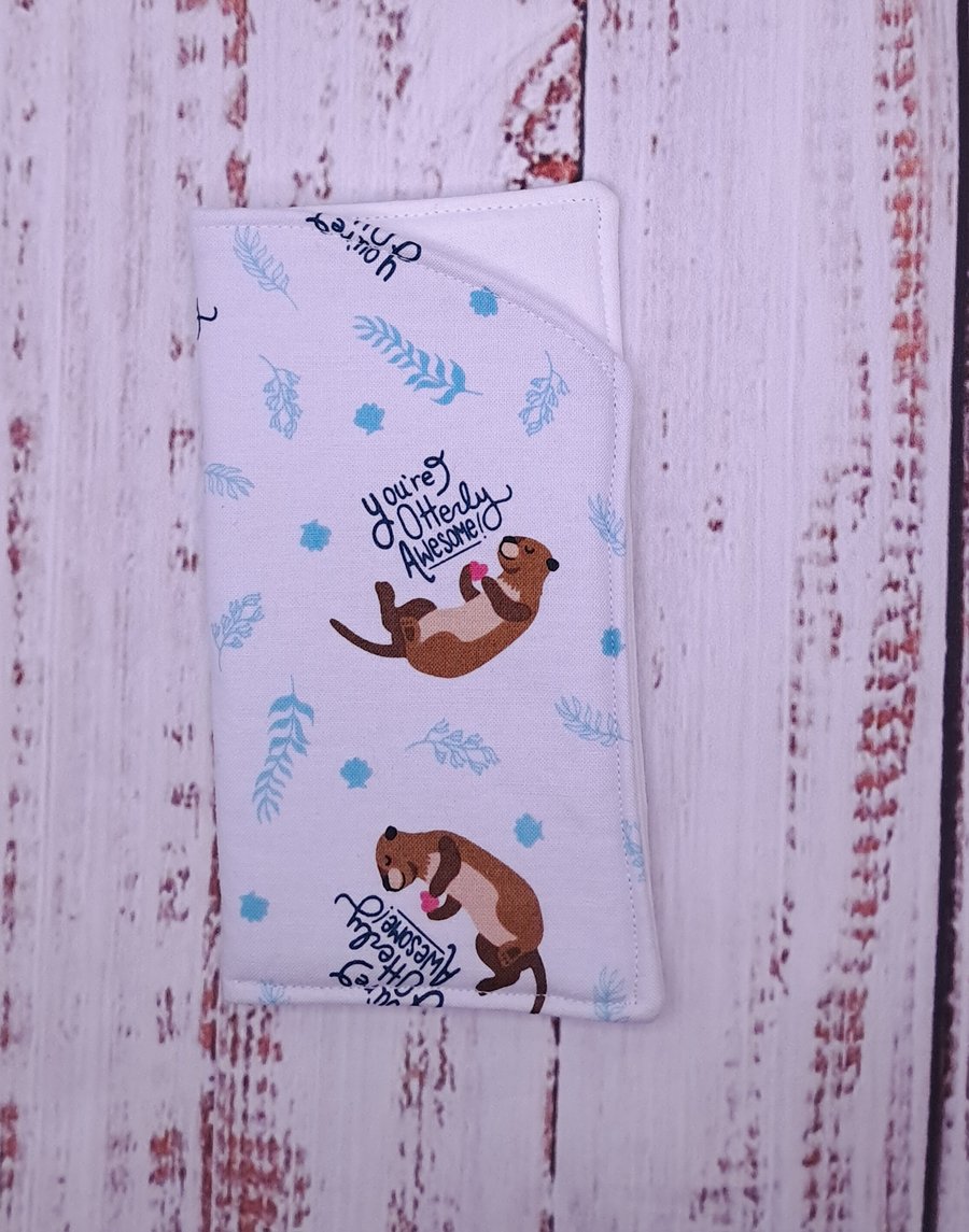Otterly awesome otter fabric padded glasses case
