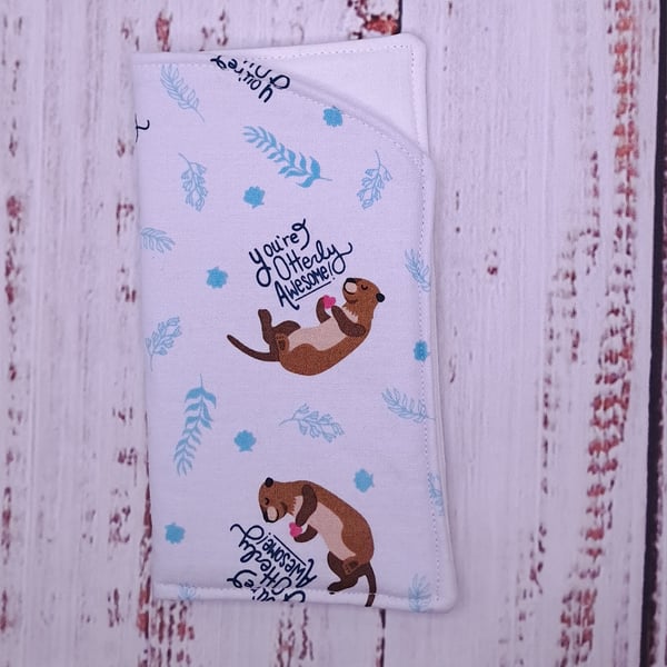Otterly awesome otter fabric padded glasses case